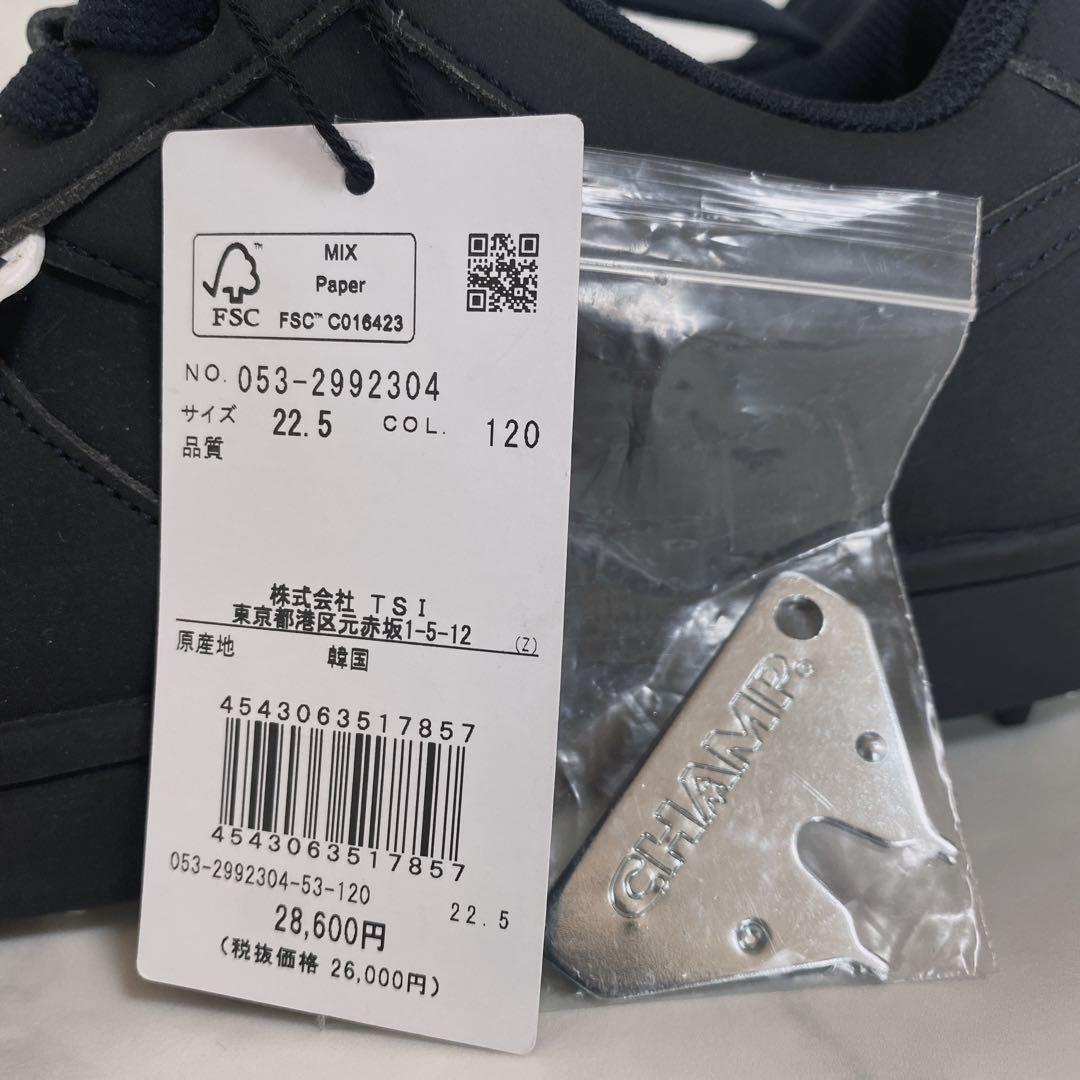 新品・PEARLY GATES ゴルフシューズ　22.5㎝　ネイビー　女性用