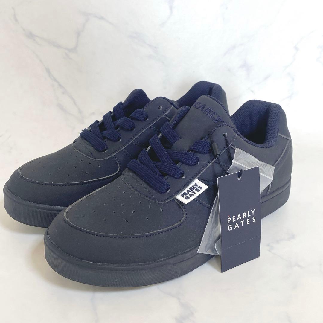 新品・PEARLY GATES ゴルフシューズ　22.5㎝　ネイビー　女性用