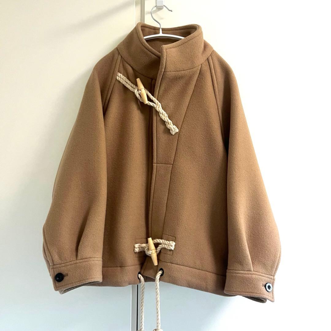 25AW 【HYKE】ハイク ダブルフェイスウール ハーフダッフルコート　1