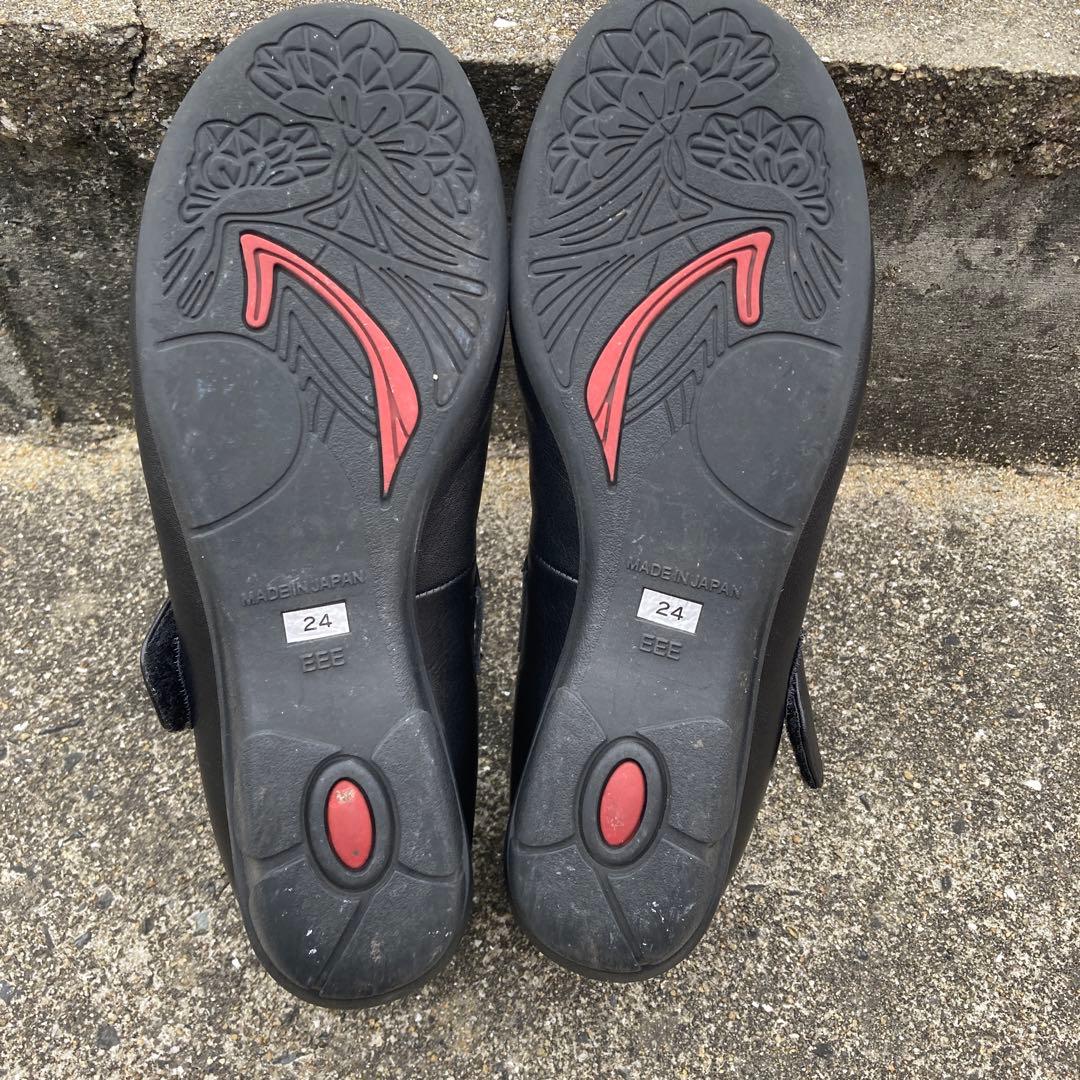 Blanc/Bleu コンフォートパンプス