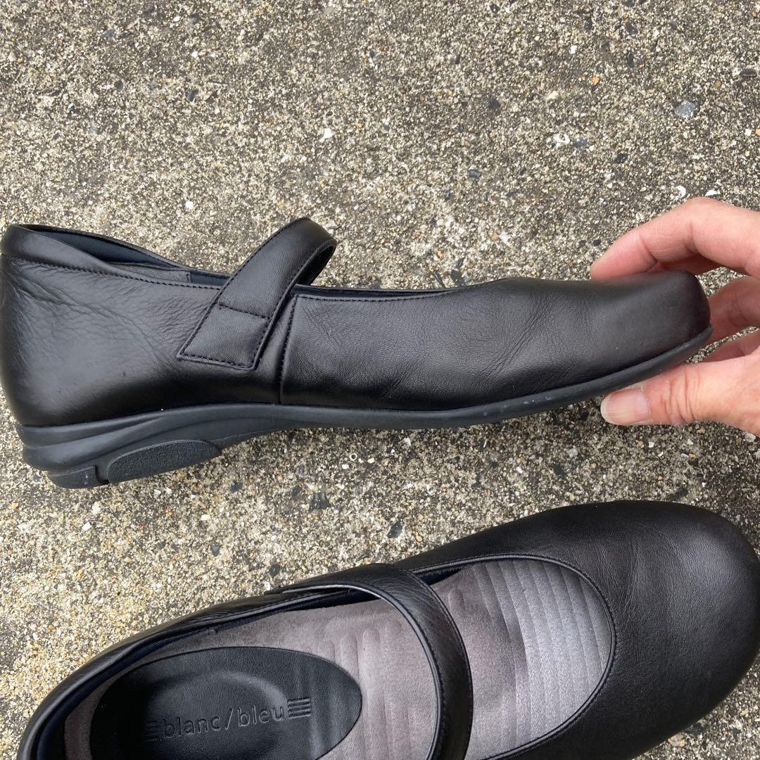 Blanc/Bleu コンフォートパンプス