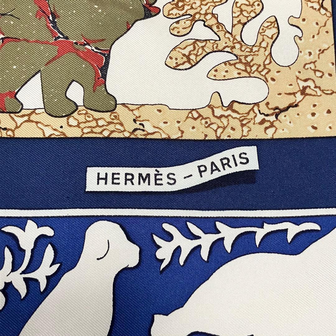 ★美品★エルメス　カレ90 古き良きアメリカ　スカーフ　シルク　動物　鳥　花