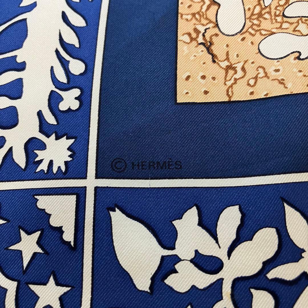 ★美品★エルメス　カレ90 古き良きアメリカ　スカーフ　シルク　動物　鳥　花