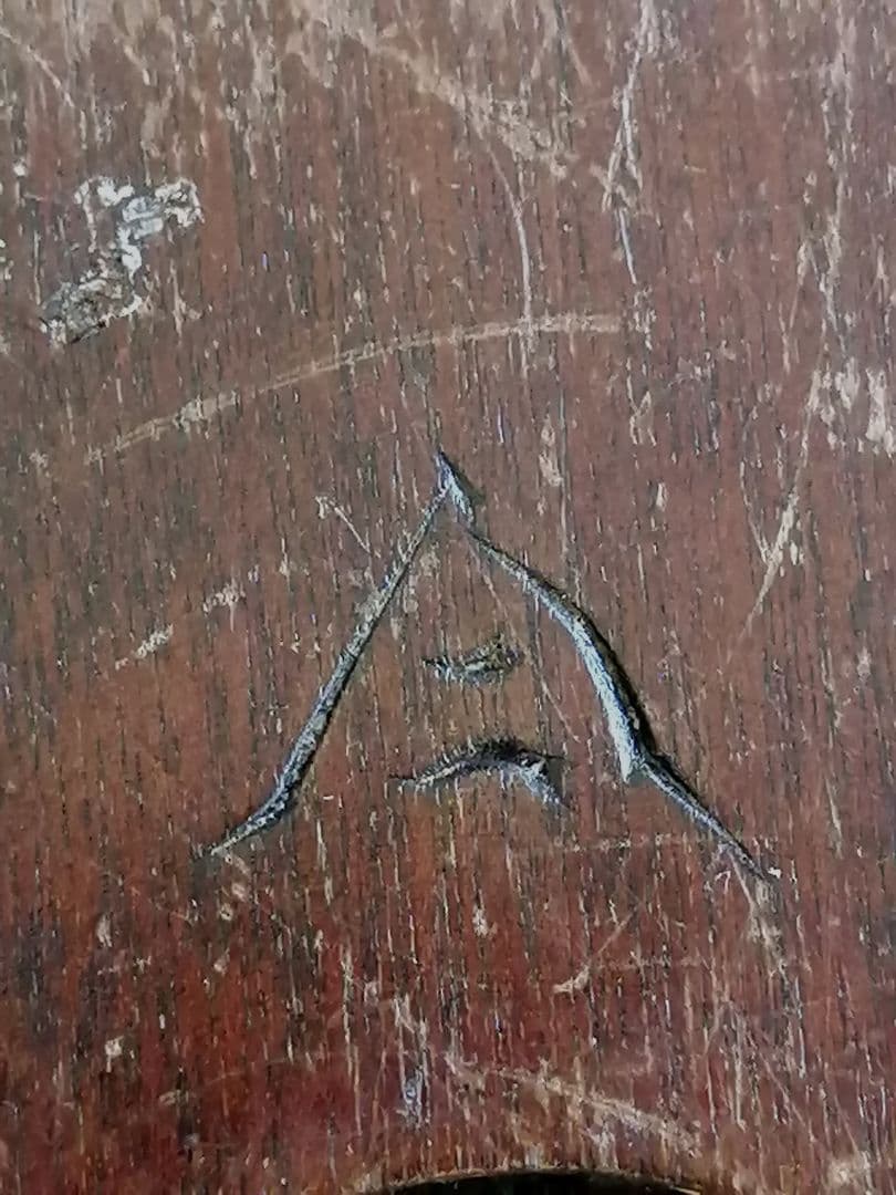 松本民芸 ミズメザクラ 無垢材 アンティークD型 木製スタンドのみ2本セット