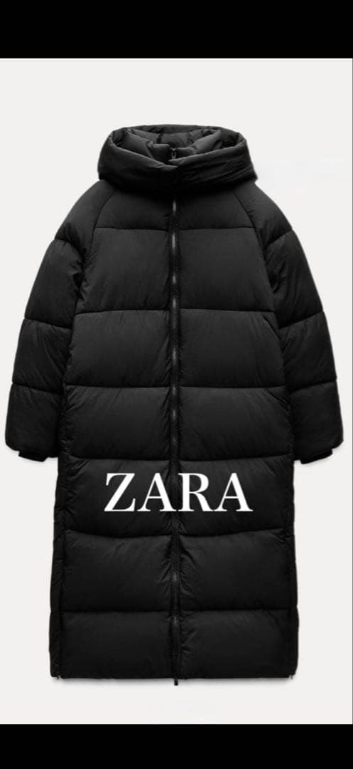 新品未使用ZARA フード付きロングダウンコート