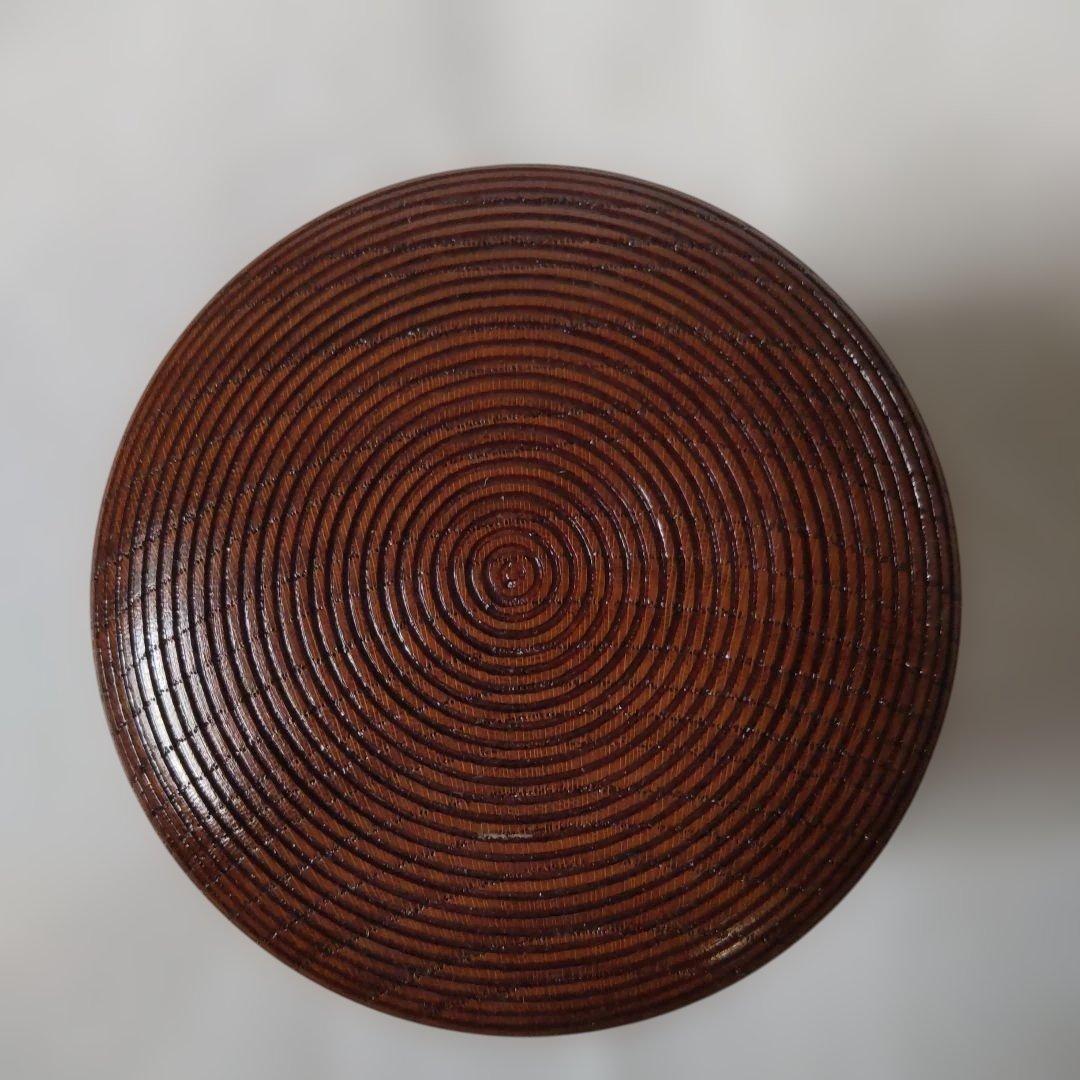 畑幸春 作 千筋 木目 中棗 内金張 共箱 漆器 漆芸 棗 抹茶 茶道具 美品