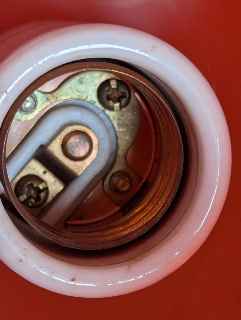 【昭和レトロ】東芝 ペンダントライト 白熱灯 オレンジ色 ガラス製シェード