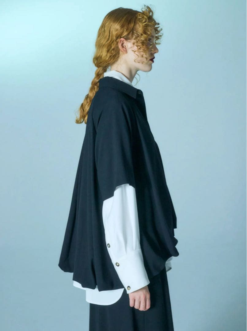 トップス ENFOLD balloon half sleeve blouse 38