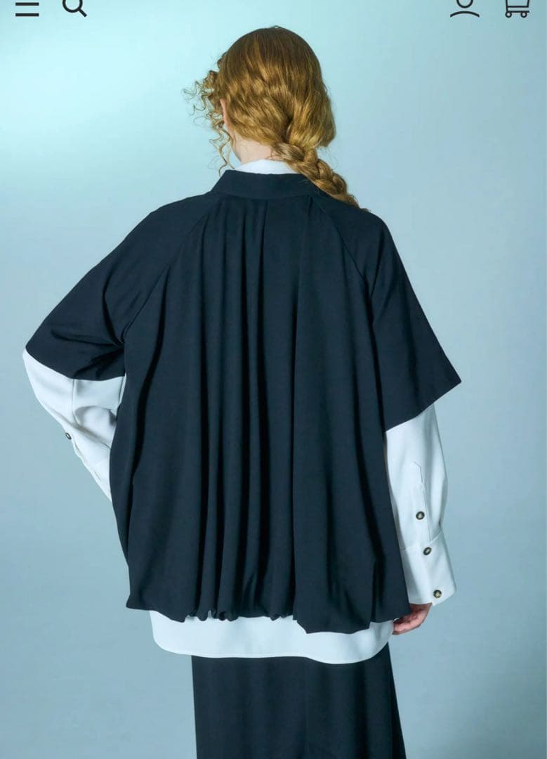 トップス ENFOLD balloon half sleeve blouse 38