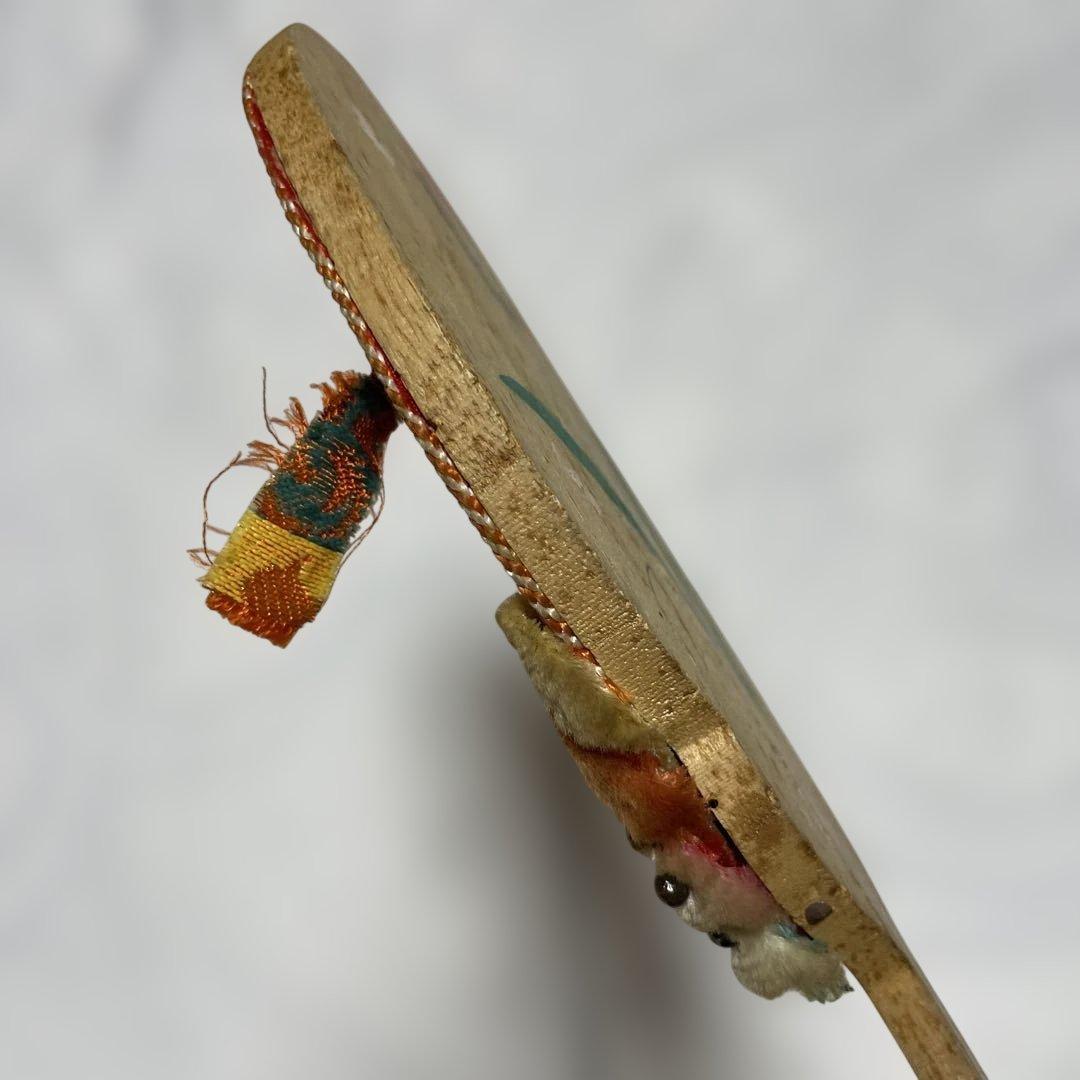 昭和　レトロ　ヴィンテージ　伝統的な羽子板 女性の顔デザイン