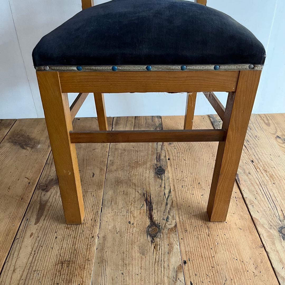 アンティーク 椅子 チェア モケット生地 z837