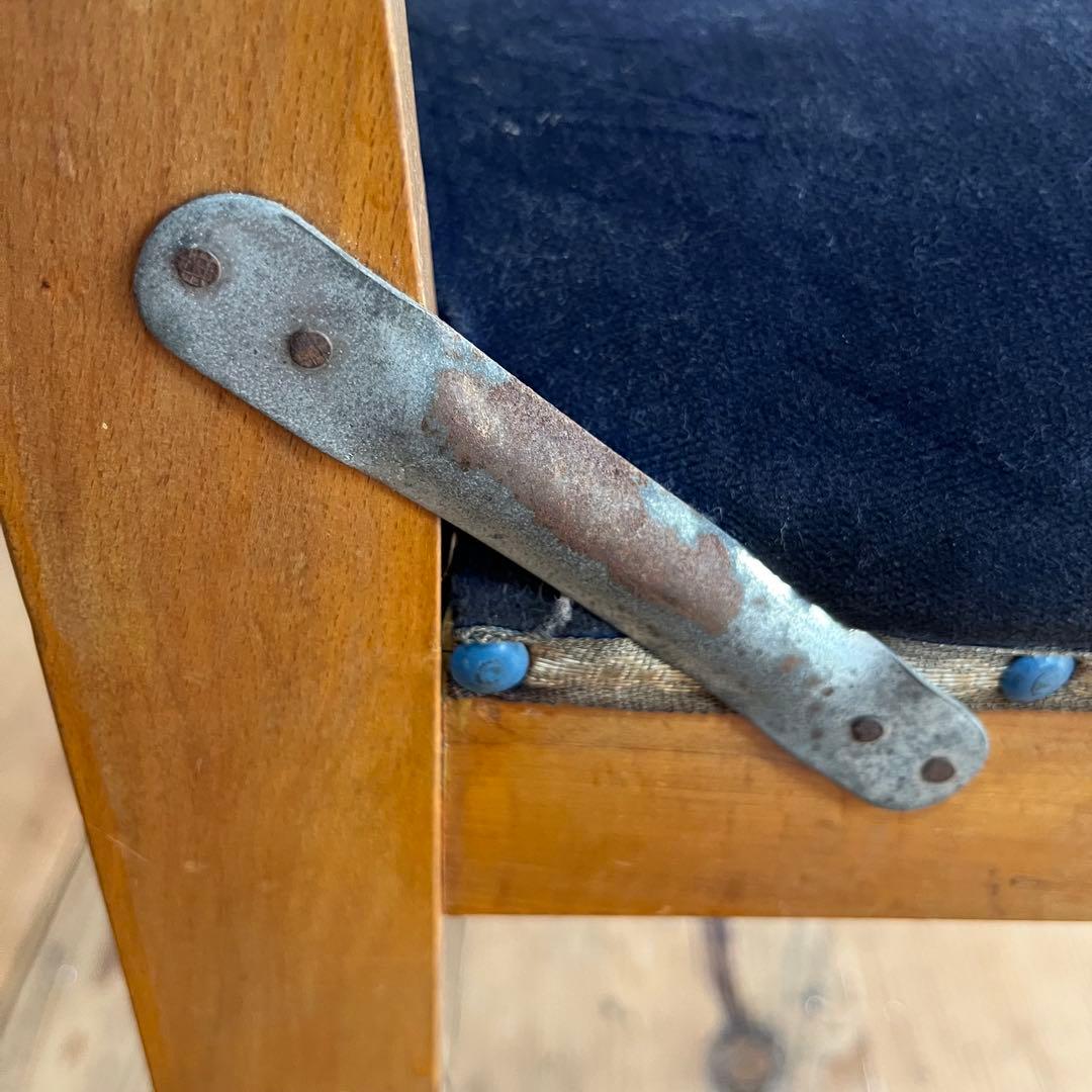 アンティーク 椅子 チェア モケット生地 z837