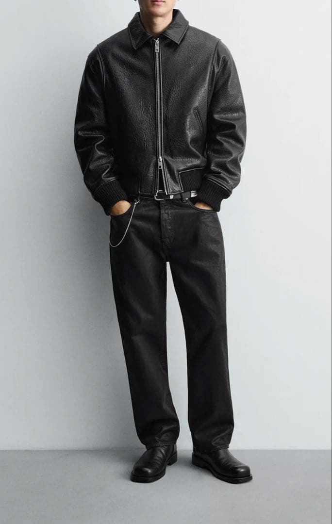 ZARAレザー ジャケット Lサイズ 黒