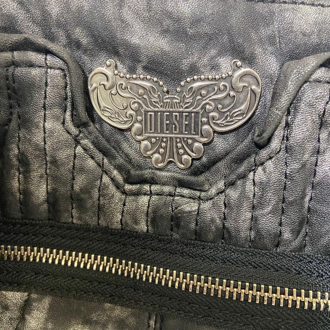 【最終価格】ディーゼルY2kショルダーバッグブラック＆グレー トートバッグA4