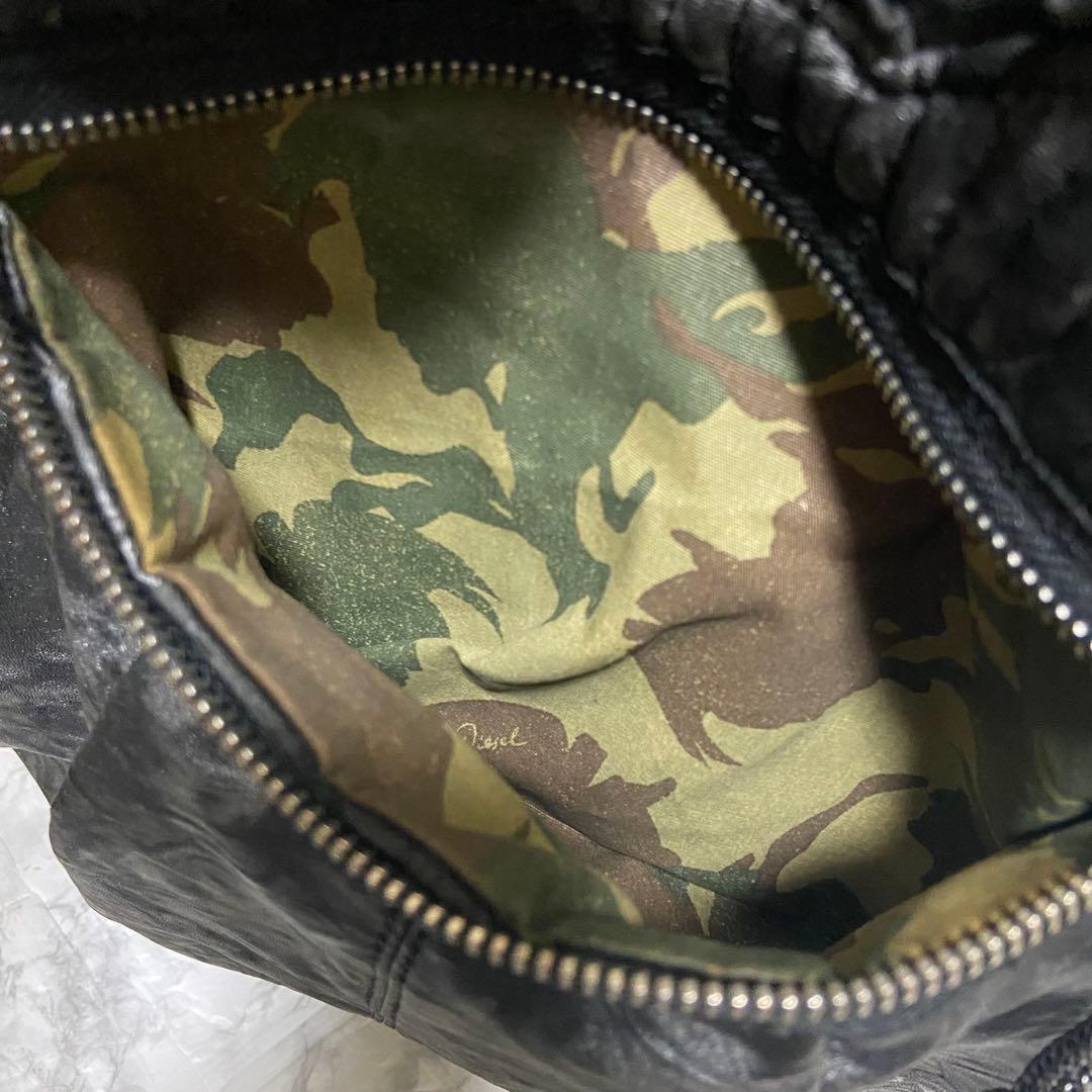 【最終価格】ディーゼルY2kショルダーバッグブラック＆グレー トートバッグA4