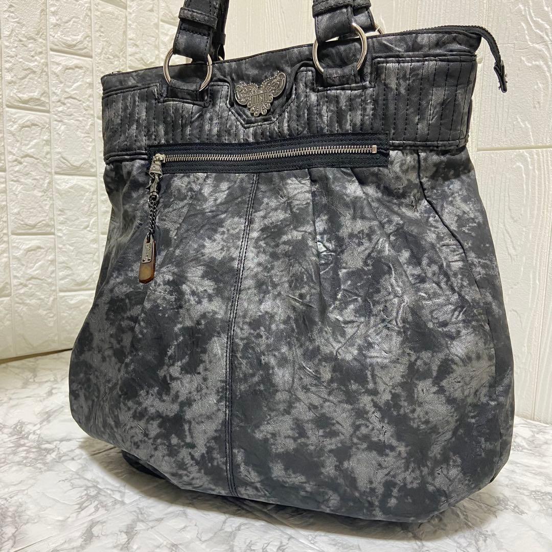 【最終価格】ディーゼルY2kショルダーバッグブラック＆グレー トートバッグA4