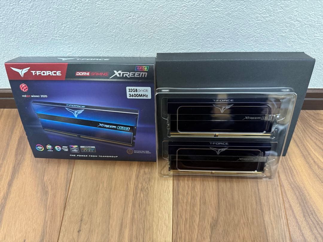 Team ARGB DDR4 3600Mhz 16GBx2枚(32GB)発光型