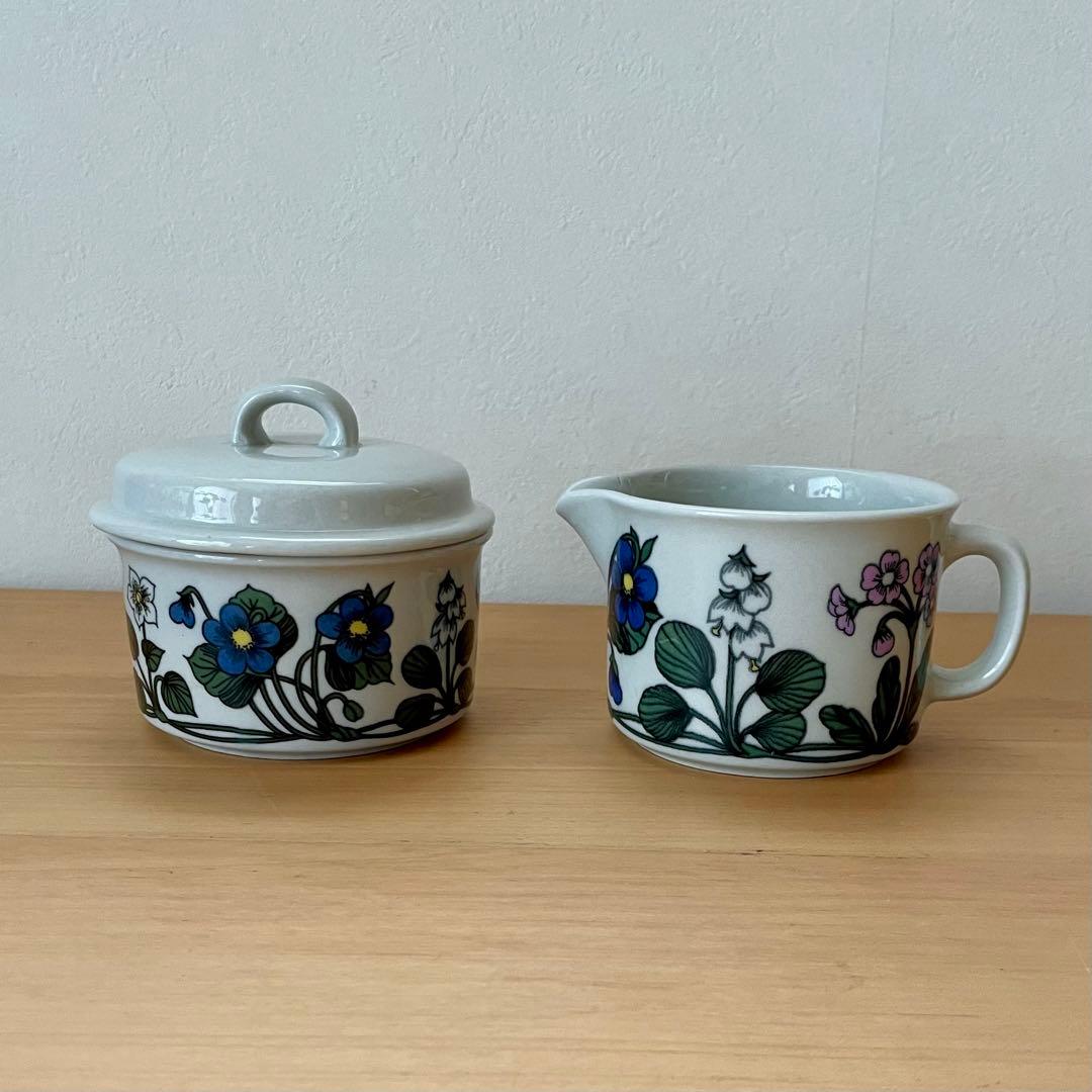 ARABIA アラビア FLORA フローラ シュガーポット＆クリーマー