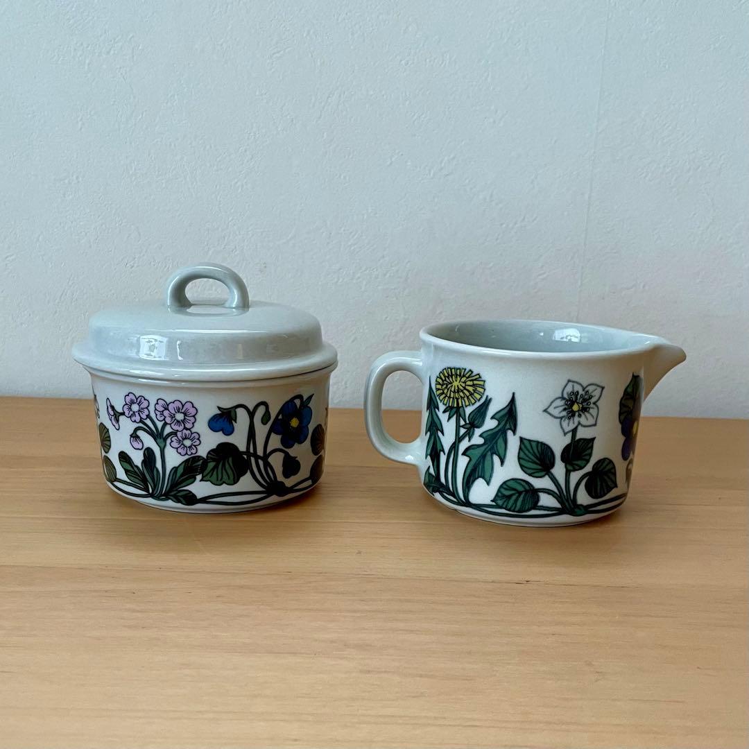 ARABIA アラビア FLORA フローラ シュガーポット＆クリーマー