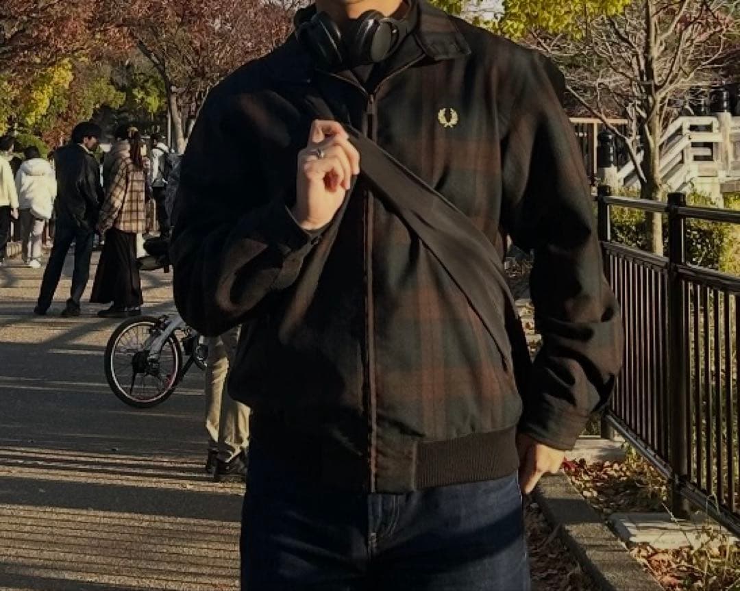 フレッドペリー Fredperry チェック　ハリントンジャケット