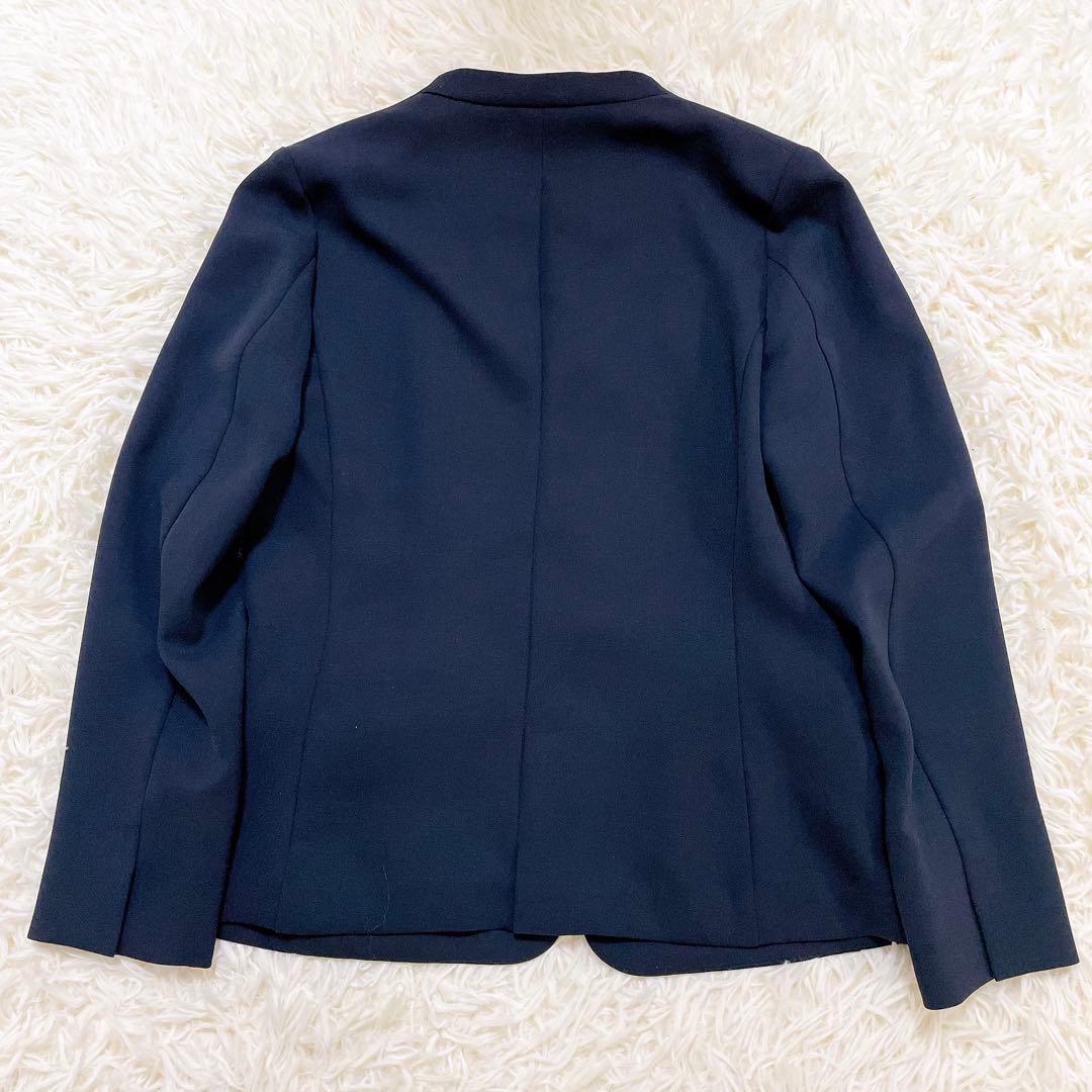 極美品✨プラステ　スーツセットアップ　ノーカラー　テーパード　紺　S 洗える