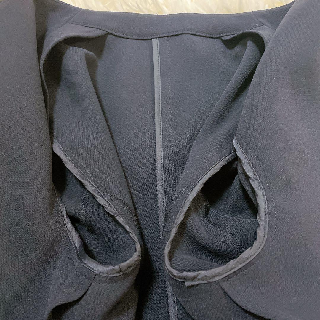 極美品✨プラステ　スーツセットアップ　ノーカラー　テーパード　紺　S 洗える