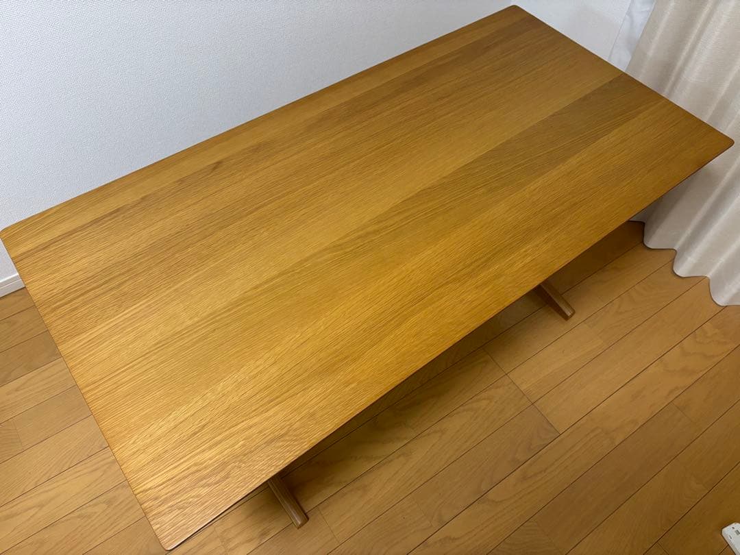 無印良品 リビングでもダイニングでもつかえるテーブル・2・オーク材 説明書付き