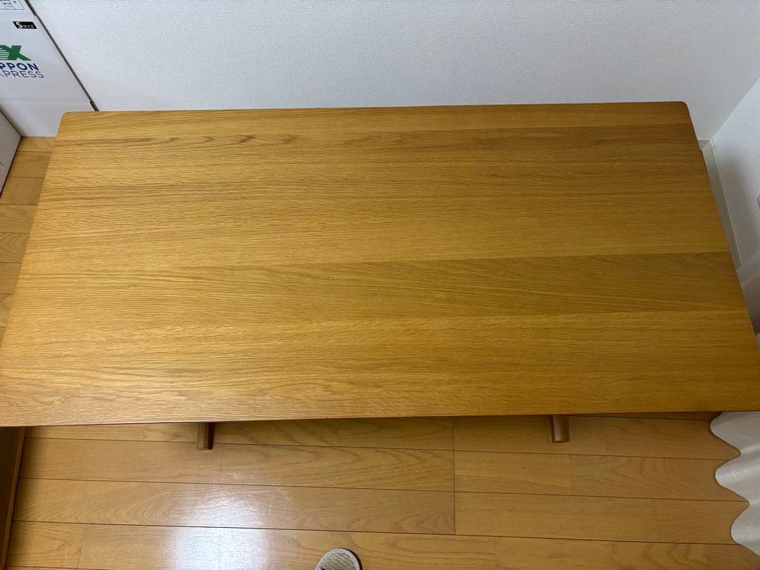 無印良品 リビングでもダイニングでもつかえるテーブル・2・オーク材 説明書付き