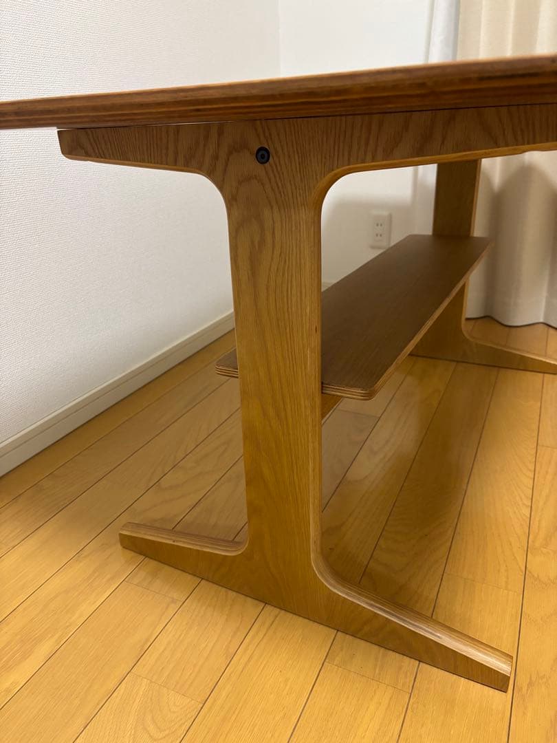 無印良品 リビングでもダイニングでもつかえるテーブル・2・オーク材 説明書付き