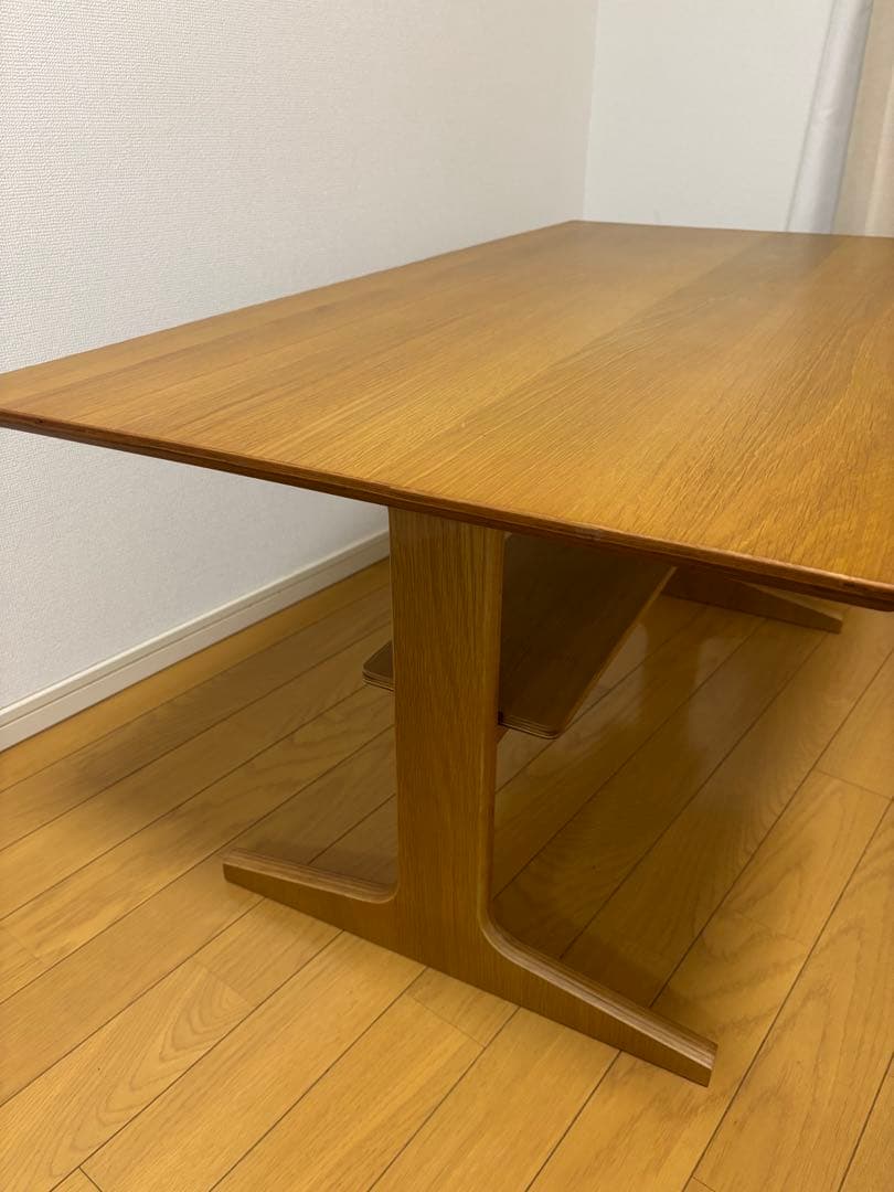 無印良品 リビングでもダイニングでもつかえるテーブル・2・オーク材 説明書付き