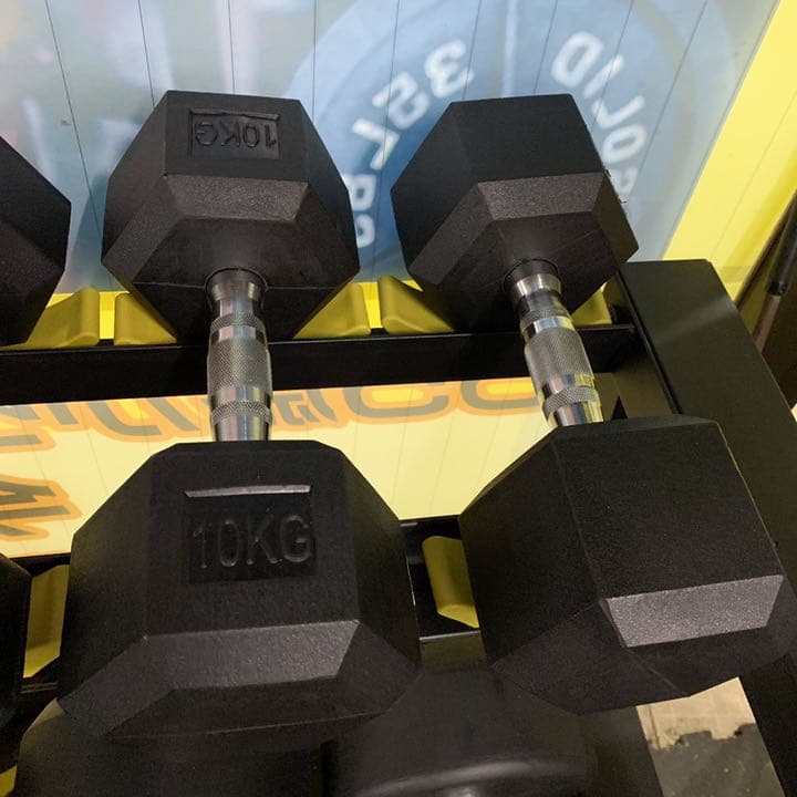 ラバーヘックス  ダンベル　　42.5kg 47.5kg 各2個