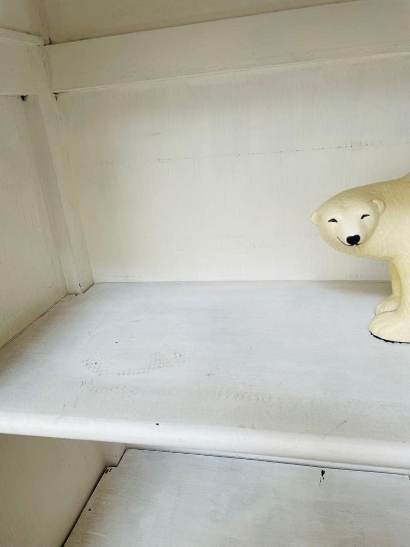 値下げフランスアンティーク　白　キャビネット　本棚