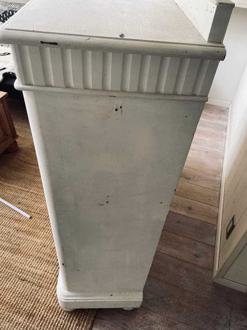 値下げフランスアンティーク　白　キャビネット　本棚