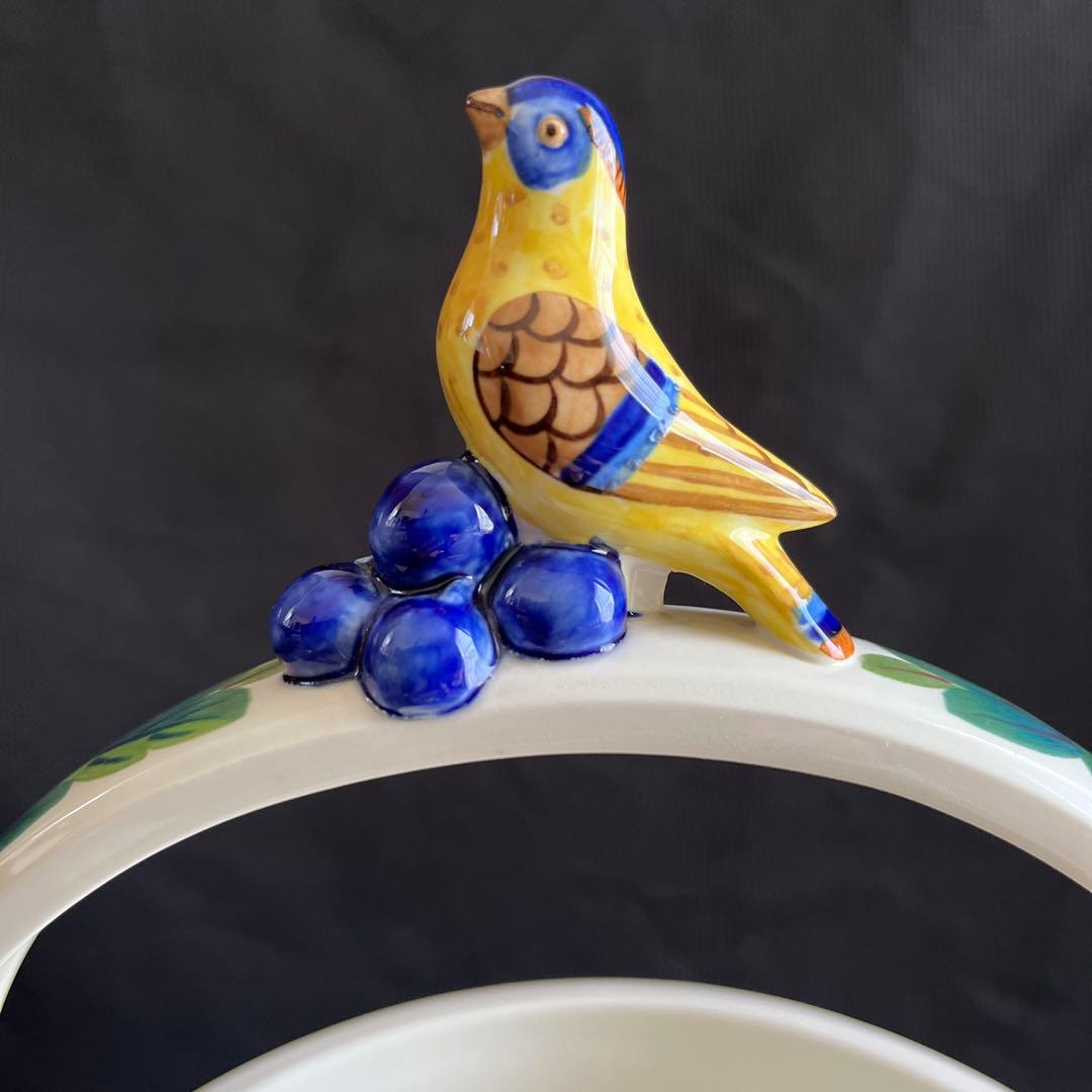 ロイヤルコペンハーゲン ゴールデンサマー小鳥ハンドルバスケット