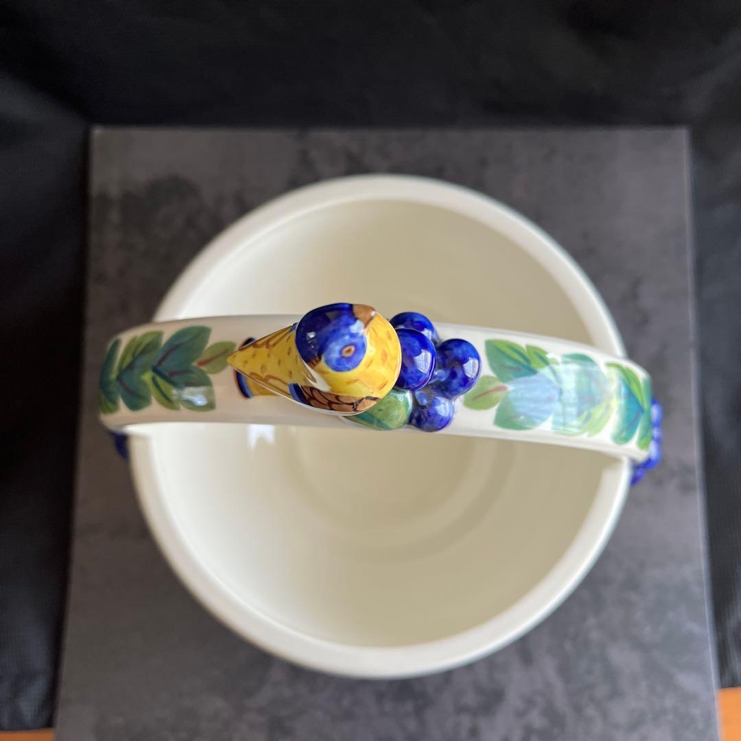 ロイヤルコペンハーゲン ゴールデンサマー小鳥ハンドルバスケット