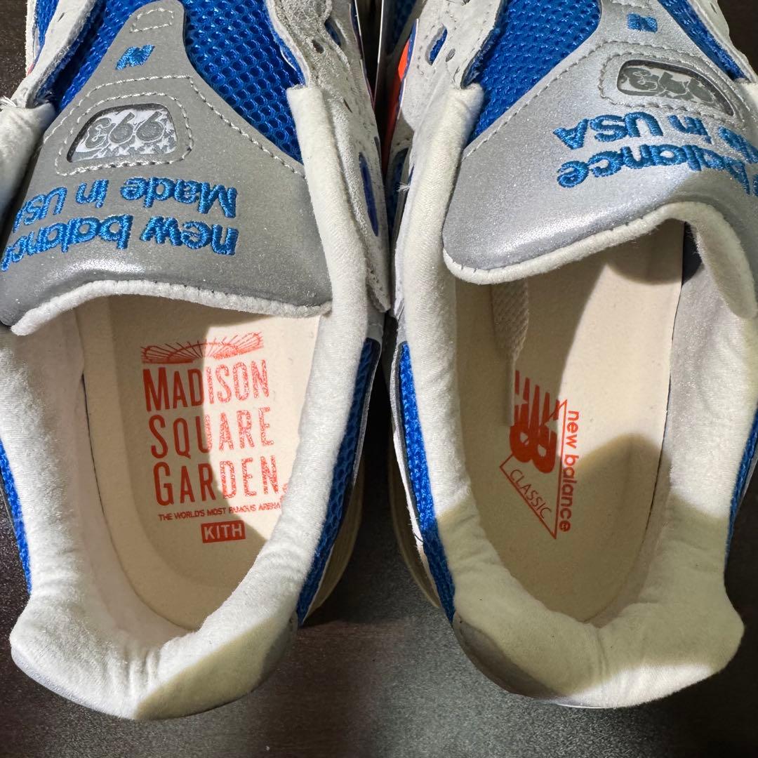 28.5 キス ニューバランス 993 マディソンスクエアガーデン グレー