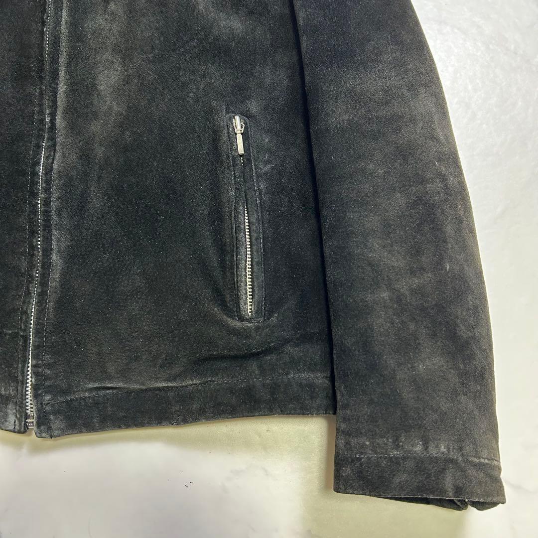 ポールスミス レザージャケット スエード ミニマル 本革 中綿 黒 M