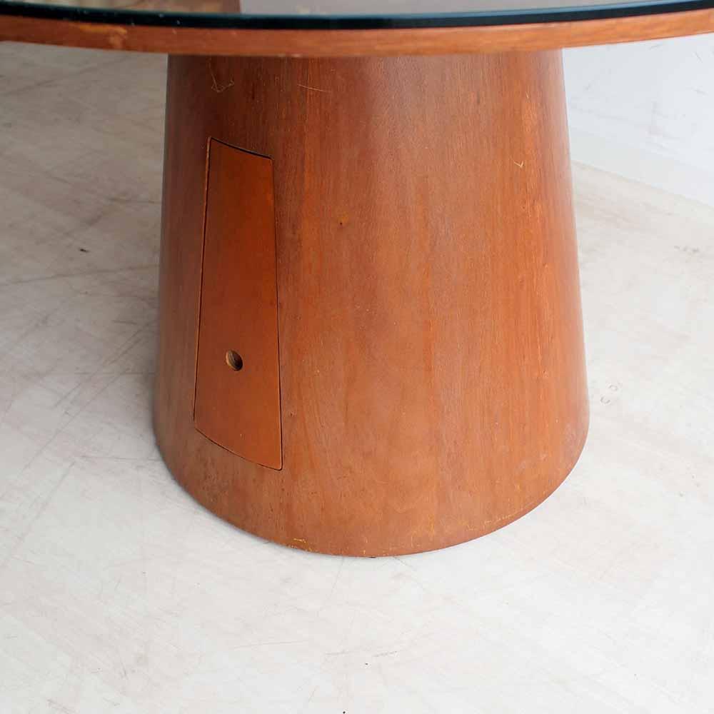 ヴィンテージ ポストモダン ラウンドテーブル ウォールナット材 ZR24422