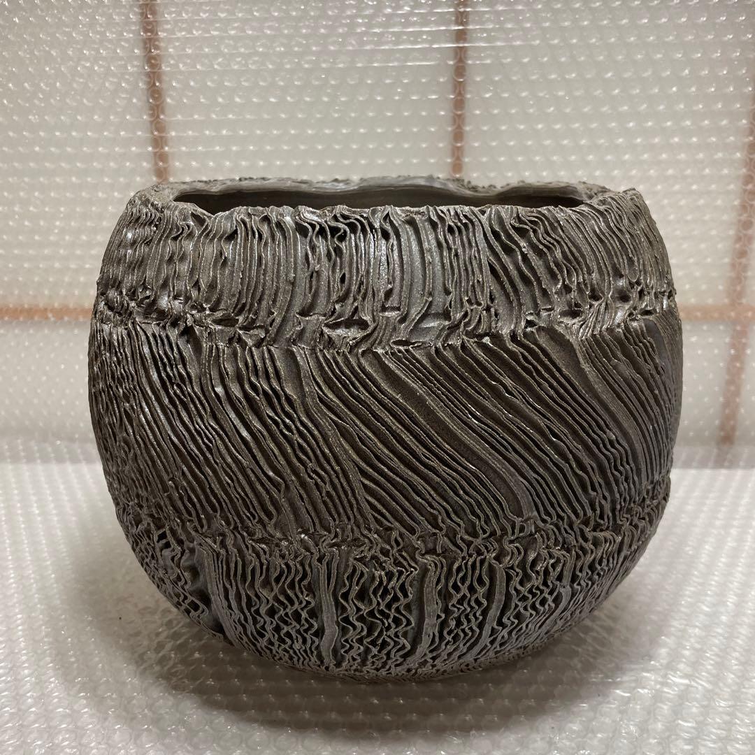 信楽焼 大型 花瓶 花生