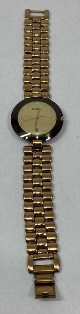 RADO ラドー　ブラック　ゴールド クォーツデイト　腕時計　稼働品