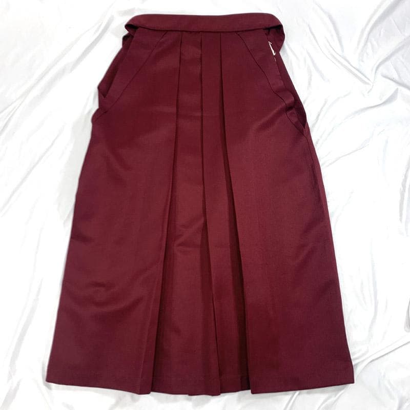 402aj91■袴 臙脂色 (紐下丈 84cm)ハーフ成人式 卒業式 十三参り