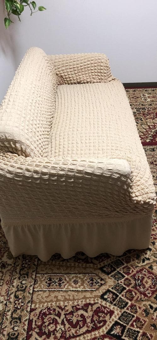 ソファーカバー 13人掛け 北欧風 肘付き マルチカバー フリル