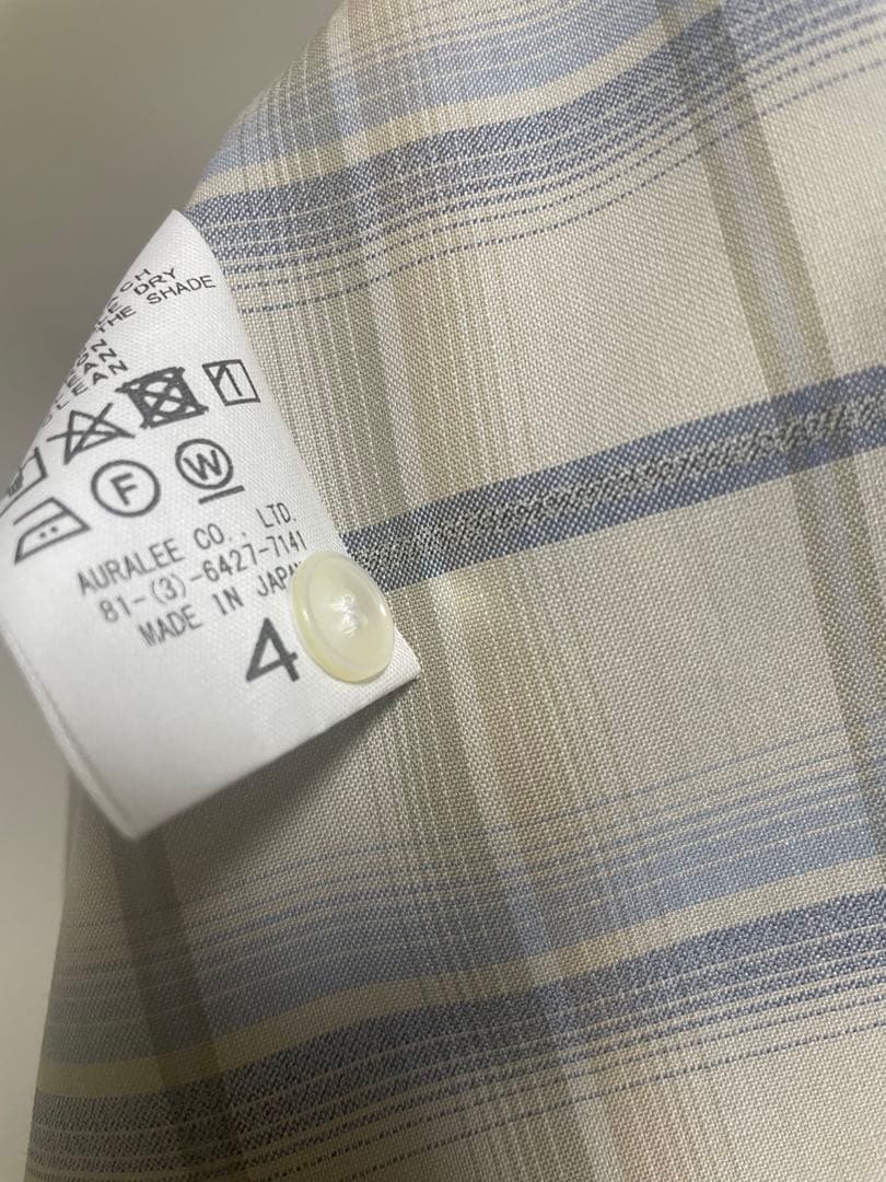 トップス SUPER LIGHT WOOL CHECK SHIRT 24SS