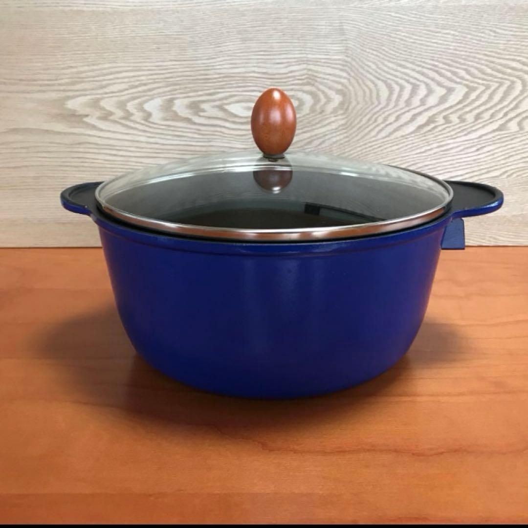 LAGOSTINA Aldila ブルー　深型キャセロール　ハンドル付き