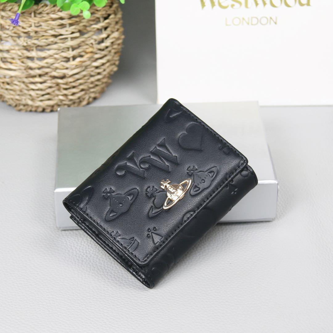 Vivienne Westwood ヴィヴィアン 三つ折り財布 レザー 金E）