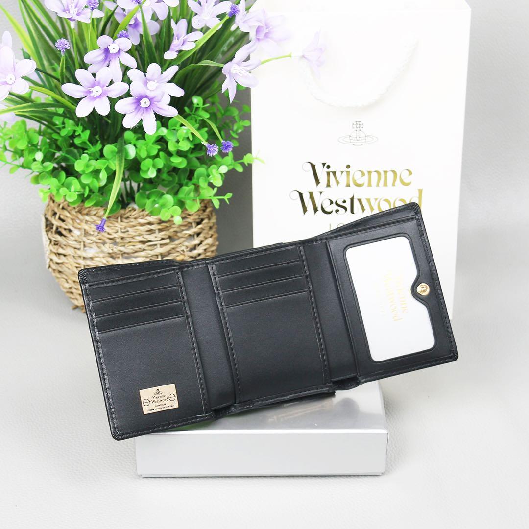 Vivienne Westwood ヴィヴィアン 三つ折り財布 レザー 金E）