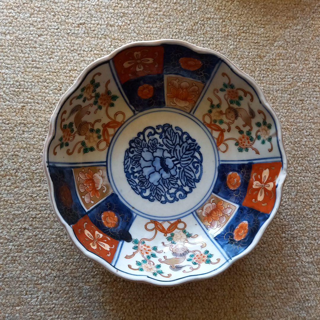 伊万里焼　幕末頃　皿5客　色絵