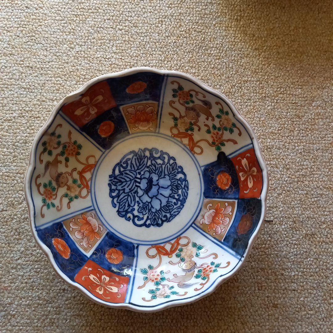 伊万里焼　幕末頃　皿5客　色絵