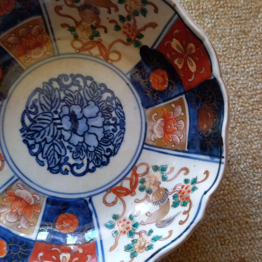 伊万里焼　幕末頃　皿5客　色絵