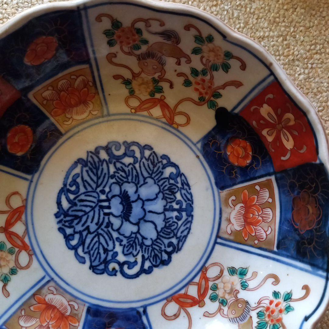 伊万里焼　幕末頃　皿5客　色絵